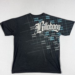 Billabong Shirt Men’s Large Grey Y2K Surf Skate Grunge Spell Out Tee