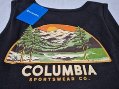 Columbia Men’s Outdoor Graphic Tank Top Black Sleeveless Sports Athletic Gym