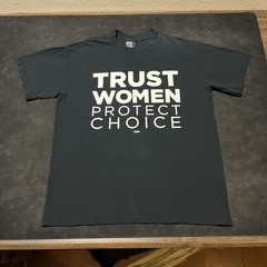 Vintage Trust Women Protect Choice Shirt Mens Medium Union Label Made USA 90s