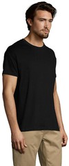 BLACK Mens Plain T-Shirt ? Sol’s Regent Cotton Tee ? New Soft Ringspun Tee