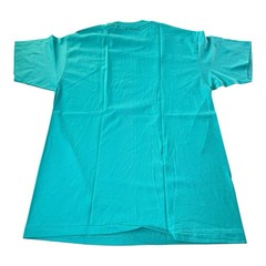 Vintage Hanes Heavyweight 50/50 Blank T Shirt Aqua Teal Single Stitch USA Large