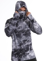 UPF50+ Mens Outdoor Fishing Hoodie Sun Block Skin Protection Long Sleeve Top 🌸