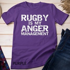 Funny Rugby Quote Vintage Gift Rugby is My Anger Management Unisex T-shirt