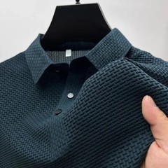 New Summer Mesh Ice Silk Short-sleeved T-shirt Men’s Ice Silk Short Sleeve Shirt