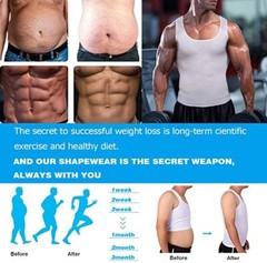 Gynecomastia Men Compression Shirt White Tank Top Body Shaper Fajas Para Hombres