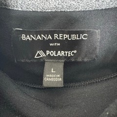 Banana Republic Polartec Black Long Sleeve Mock Neck Top Men’s Large Warm