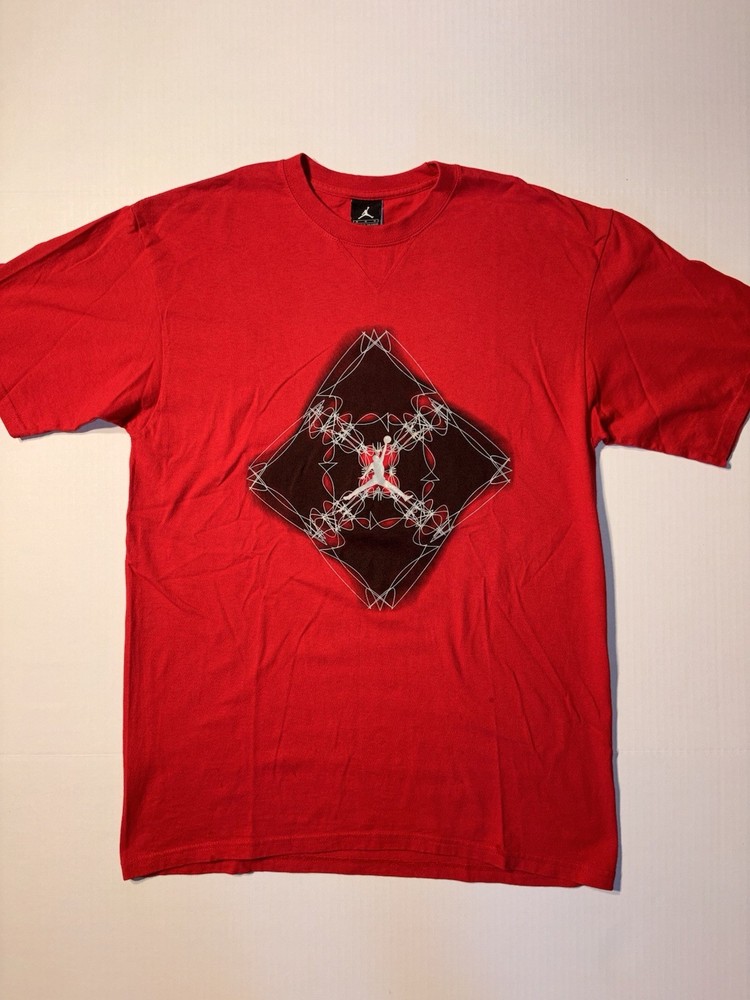 Vtg Nike Air Jordan Jumpman 2000’s Y2K Double Sided Red T-shirt Sz Medium