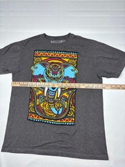 Lost Gods Bhangra Elephant T Shirt Mens L Colorful Henna Mandala Graphic Tee