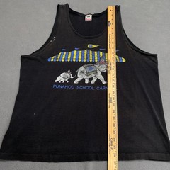 Vtg 80s 90s Punahou School Carnival Tank Top Mens XL Black Hawaii Graphic Tee