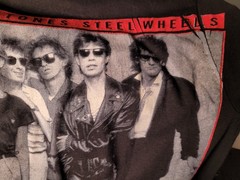Vintage 1989 The Rolling Stones Steel Wheels Tour T Shirt Black Mens Large Xl