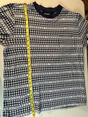 The Hundreds Long Sleeve All Over Print Knit Pocket Shirt Medium White And Blue