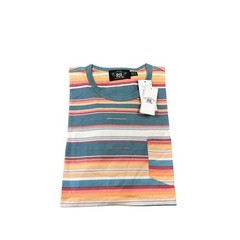RRL Southwestern Theme Striped Multicolor Cotton T Shirt Size L NWT