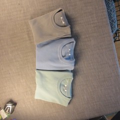 Coofandy Large Waffle Knit Lot of 3 t-shirts Green, Blue, Grey Viscose/Poly