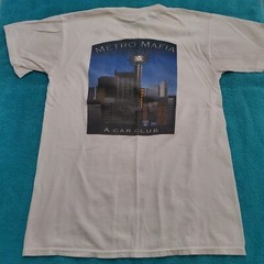 DFW Metro Mafia A Car Club t-shirt MMCC~Dallas skyline Reunion Tower~Adult Sz S
