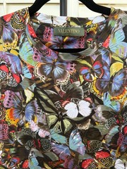 Gorgeous Valentino Butterfly Cut & Sew T shirt Large PTP 22″