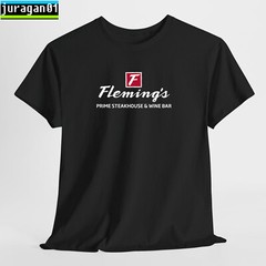 Fleming’s Prime Steakhouse Logo Black/Navy/Sport Grey/White/Choco T-Shirt S-5XL