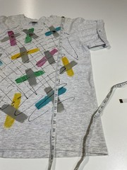 Vintage Hand Painted Glitter T Shirt Sz XL Abstract Custom Art To Wear 90s