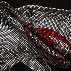 New Fashion Shark Rhinestones Summer Short Sleeve Luxury Men Streetwear T-Shirt
