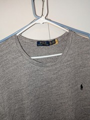 Polo Ralph Lauren Big Pony T Shirt Mens Size 3XLT Tall Gray Buffalo Plaid Logo