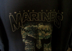 7.62 Design T-shirt for Patriots and Men of Arms – Marines – Black XL Port & Co.