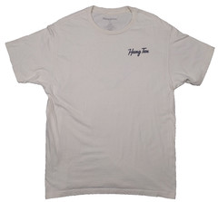 Hang Ten Surf Company Waves on Back Beige T Shirt Men’s Size Large Tee