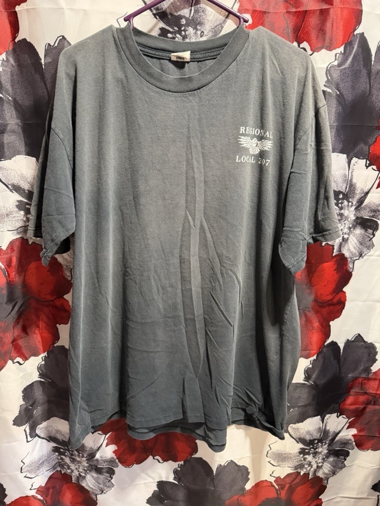 Vintage Union Made USA T Shirt 2XL Abatement Workers Local 207 Graphic Tee