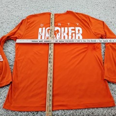 Dirty Hooker Shirt Mens Large Orange Performance Fishing Beach Beer Outdoor A5