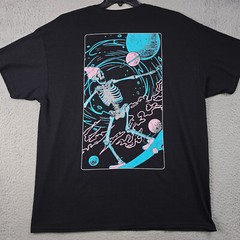 Skater Skeleton Mens XL Black Casual Streetwear Surfer Horror Space NWT