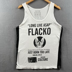 Asap Rocky Shirt Mens Large White Black Diamonds Tour Flacko Tank Top Sleeveless