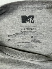 MTV Music Television American Flag Men’s Large (42/44) T-Shirt Gray Short Sleeve