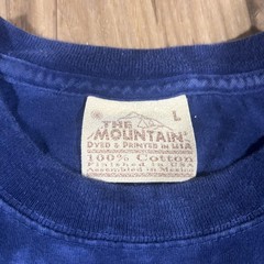 Vintage The Mountain Shirt Mens Large Blue Big Cat Lion Tiger Wildlife Y2K
