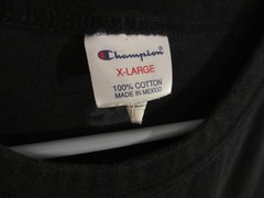 Men’s Champion Black Sleeveless Shirt Size XL (Has Bleach Spots)