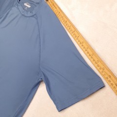 Glacier Mens Performance T-Shirt M Blue Crew SS Athletic Polyester Spandex