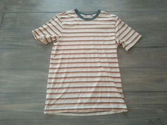 Nike Men’s T Shirt Size Small Orange Blue Striped Tee Sm