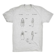 Storm Trooper Patent T-Shirt. Cotton Star Wars Shirt on Black White or Gray. NEW