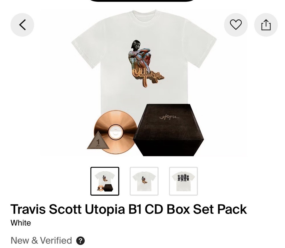 Travis Scott Utopia B1 CD Box Set Pack Size XL | Brand New XL (sealed)