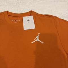 Jordan Large Jumpman Embroidered T-Shirt DC7485-805 Gym Orange/White NWT