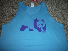 ENJOI New NWT Mens Tank Top Sleeveless Shirt Blue Panda LARGE XL