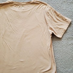 David Bowie Shirt Mens Small Tan Pink Pop Rock Band Music Concert Lets Dance