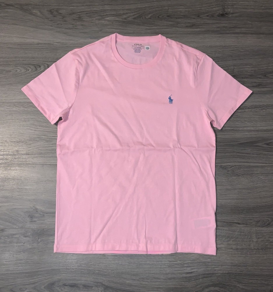 Polo Ralph Lauren T Shirt Custom Slim Fit Short Sleeve Pink Men’s Size Large