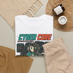 Cyber Core Robot Cutaway Retro Sci-Fi Graphic T-Shirt