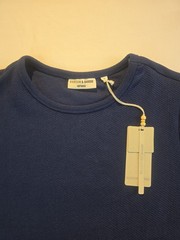 NWT Hudson & Barrow Knitwear Navy Blue Short Sleeve Size S