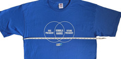 Bayside Unisex XL Kamala Harris T-Shirt Preshrunk Cotton Blue Move On President