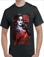 Dia De Los Muertos Black Men’s T-Shirt Small To 3X-Large #4