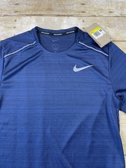 Nike Miler 1.0 T-Shirt Size Small Midnight Navy AJ7565-411 Dri-Fit Short Sleeve