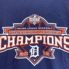 Detroit Tigers 2012 American League Champions World Series MLB Navy T-Shirt XL