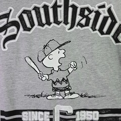 Peanuts® Chicago Cubs Baseball shirt Men XL Gray Charlie Brown Snoopy 50 NWT
