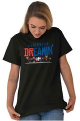 Dominican Republic Flag Colors Caribbean Womens or Mens Crewneck T Shirt Tee