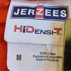 Jerzees Hi Densi-T Shirt Mens Med Orange Graphic Print Tee Trade Candy for Beer