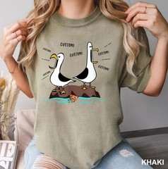 Personalized Teacher Shirt Funny Ms. Name Seagull Meme Graphic Tee Gift